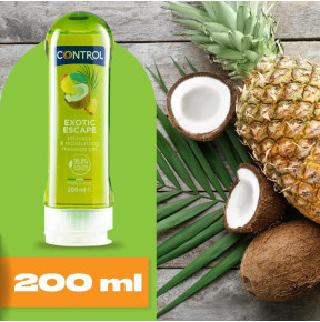 Gel Massaggio Exotic Escape 200 ml Lubrificante a Base d’Acqua Aroma Frutti Tropicali
