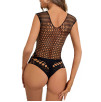 Body Sexy Nero a Rete con Lacci Incrociati Lingerie Hot tg Unica ultra Aderente