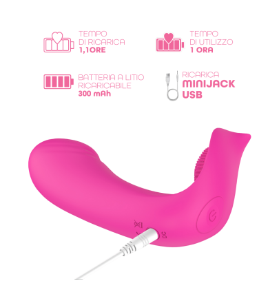 Vibratore 2in1 Punto G e Clitoride – con App in Silicone
