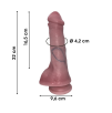 Vibratore Realistico Dildo con Vibrazione Spinta Riscaldante Ventosa Telecomando