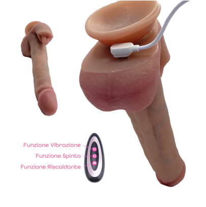 Vibratore Realistico – Lingua Vibrante, Spinta Riscaldante