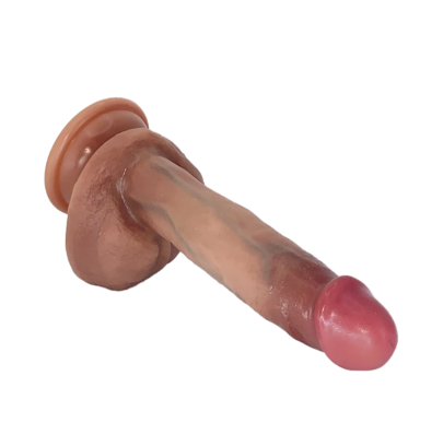 Dildo Realistico 18 cm con Testicoli – Vene Naturali