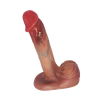 Dildo Realistico in Silicone Morbido Pene 15 cm Naturale con Ventosa e Testicoli