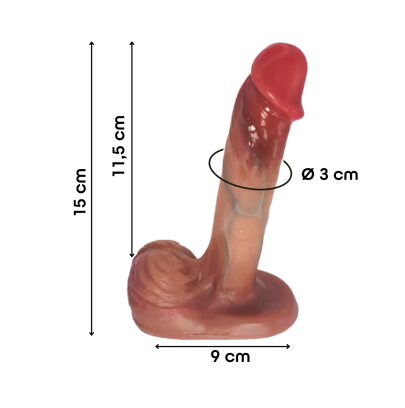 Dildo Realistico 15cm con Ventosa – Morbido e Naturale