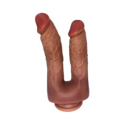 Dildo Doppio Realistico – Doppia Stimolazione, Ventosa Forte