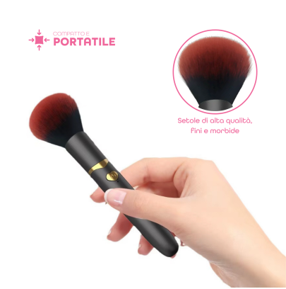 Vibratore a forma di Pennello da Trucco Potente e Tascabile