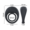 Anello Fallico Vibrante per Pene Stimolatore Clitoride Ritardante in Silicone USB