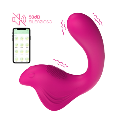 Vibratore a U Punto G e Clitoride – 9 Vibrazioni con App