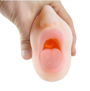 Masturbatore Realistico per Uomo con Bocca e Lingua Morbida Effetto Sesso Orale