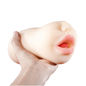 Masturbatore Maschile Realistico Effetto Sesso Orale Bocca e Lingua Sex Toy Uomo