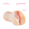 Masturbatore Realistico Doppio Vagina e Ano in Silicone Morbido Sex Toy per Uomo