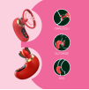 Succhia Clitoride Vibratore con Lingua in Silicone Controllo Remoto App Sex Toy