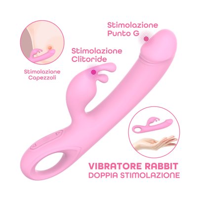 Vibratore Rabbit Doppia Stimolazione – Punto G + Clitoride