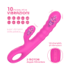Vibratore Rabbit Doppia Stimolazione Punto G Clitoride in Silicone Ricaricabile