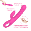 Vibratore Rabbit Doppia Stimolazione Punto G Clitoride in Silicone Ricaricabile