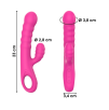 Vibratore Rabbit Doppia Stimolazione Punto G Clitoride in Silicone Ricaricabile