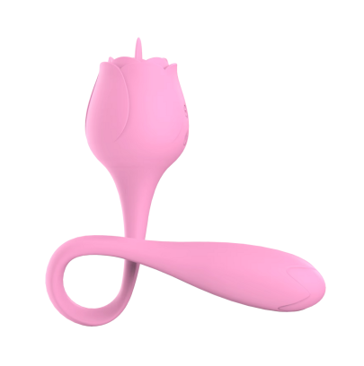 Stimolatore Clitorideo 2in1 – Vibra e Lecca a forma di Rosa