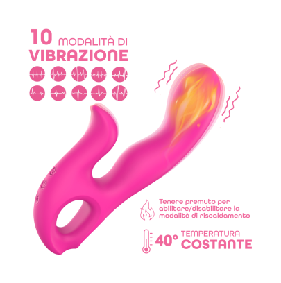 Vibratore Rabbit Riscaldante | Doppia Stimolazione Sharon