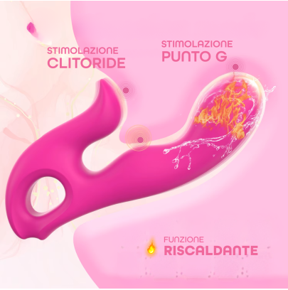 Vibratore Rabbit Riscaldante | Doppia Stimolazione Sharon