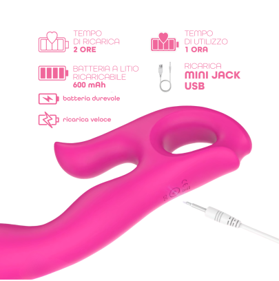 Vibratore Rabbit Riscaldante | Doppia Stimolazione Sharon