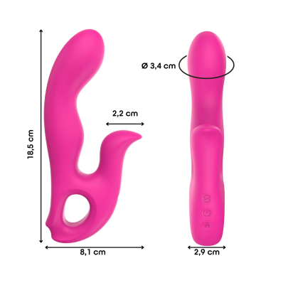 Vibratore Rabbit Riscaldante | Doppia Stimolazione Sharon