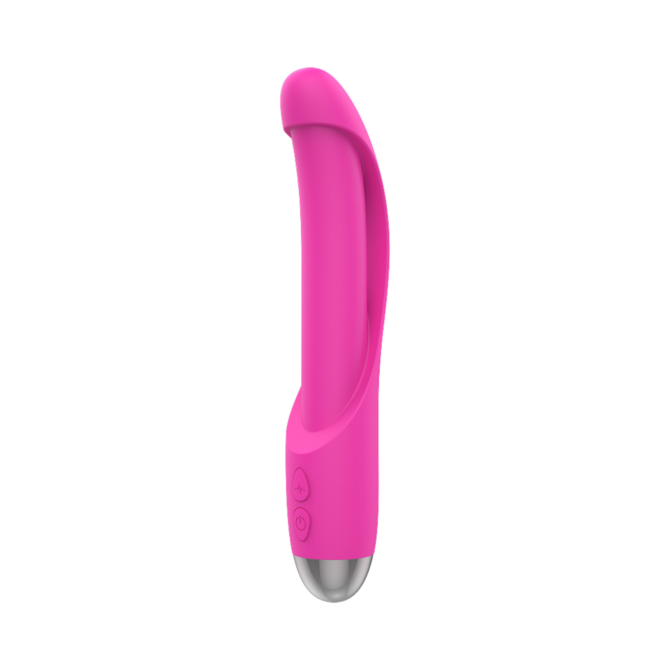 Vibratore Punto G Dildo in Silicone Curvo Ricaricabile…