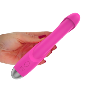 Vibratore Punto G Curvo Dildo in Silicone Stimolatore con 10 Modi di Vibrazione