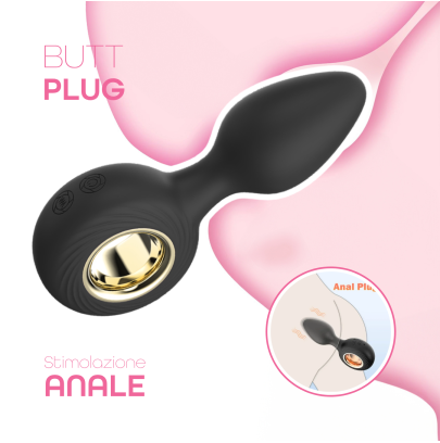 Butt Plug Anale Vibrante 12 Modalità – Silicone Morbido
