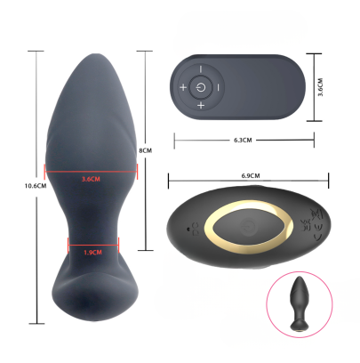 Butt Plug Vibrante Rotante 360° con Telecomando | Silicone IPX6