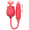 Vibratore Succhia Clitoride e Punto G doppia Stimolazione con Dildo Telescopico