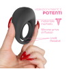 Anello Fallico Vibrante per Pene Stimolatore Clitoride Ritardante in Silicone USB