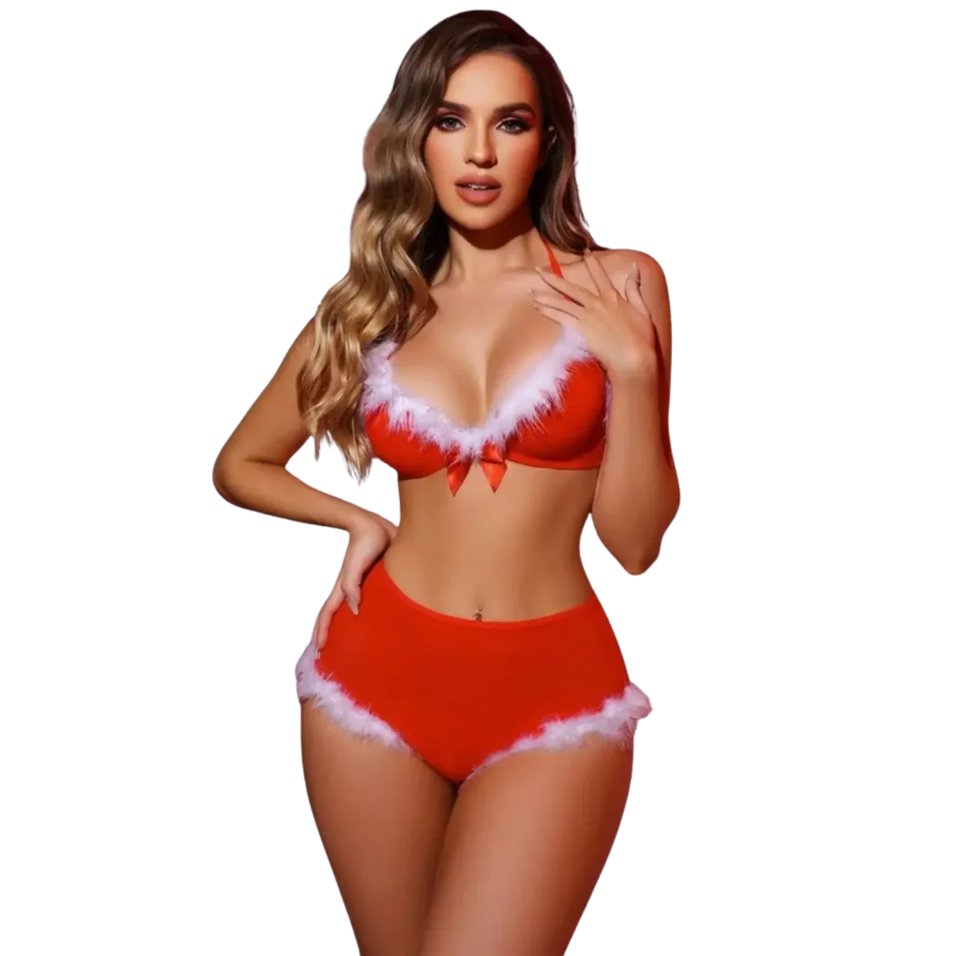 Completo Sexy Natalizio Donna Rosso e Bianco | Natale