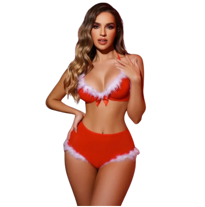 Completo Sexy Natalizio Donna Rosso e Bianco | Natale