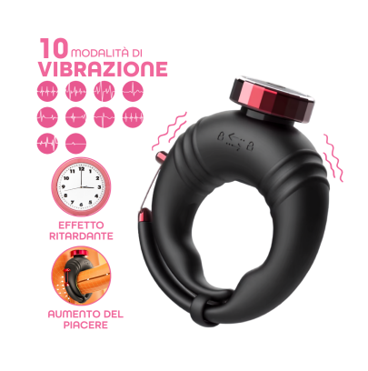 Anello Vibrante Regolabile con Telecomando | 10 Vibrazioni