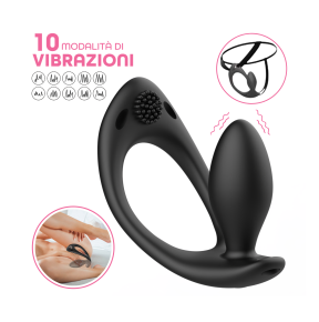 Plug Anale Vibrante Indossabile con Telecomando Vibratore Stimolatore Clitoride