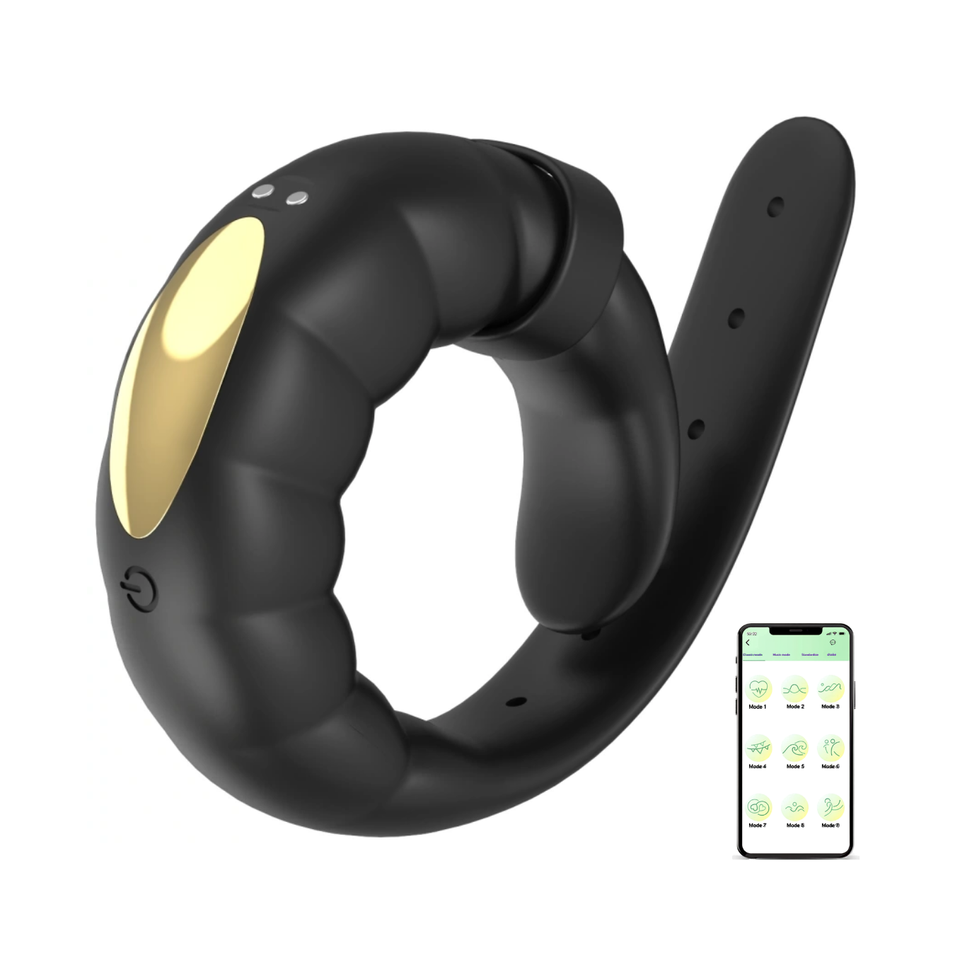 Anello Fallico per Pene Vibrante con App Cinturino…