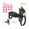 Anello per Pene Fallico Vibrante Regolabile con Telecomando Triplo Anello SexToy