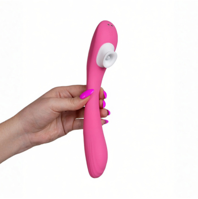 Vibratore Multifunzione con Succhia Lecca Clitoride e Punto G Squirt One Sex Toy