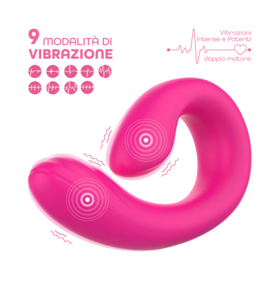 Vibratore Multifunzione Doppio Motore 9 Vibrazioni