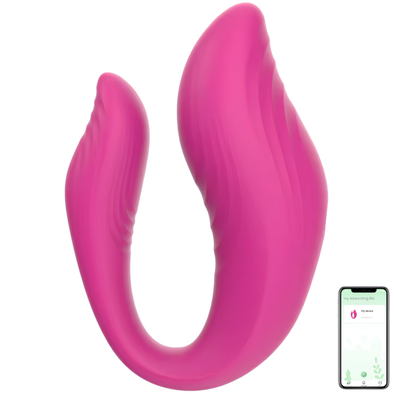 Vibratore Multifunzione Indossabile in Silicone Doppia Stimolazione con App USB