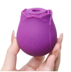 Succhia Clitoride Vibratore a Forma di Rosa Stimolatore con Suzione e Vibrazione