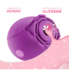 Succhia Clitoride Vibratore a Forma di Rosa Stimolatore con Suzione e Vibrazione