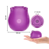 Succhia Clitoride Vibratore a Forma di Rosa Stimolatore con Suzione e Vibrazione