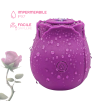 Succhia Clitoride Vibratore a Forma di Rosa Stimolatore con Suzione e Vibrazione